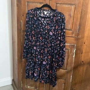 Elastic waist mini dress